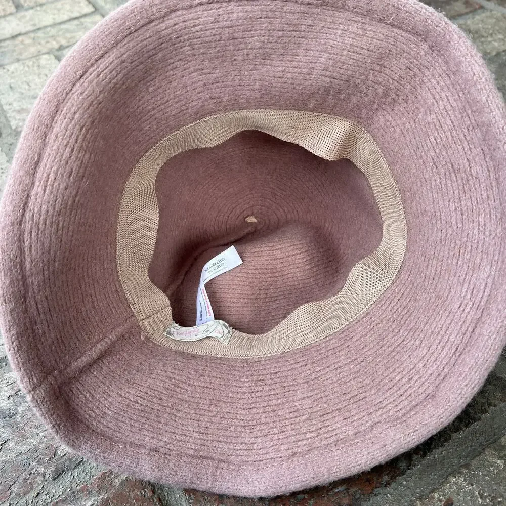 Free People Devon Wool Blend Bucket Hat Taupe Brown One Size - Picture 4 of 5